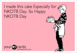made this cake Especially for NKOTB Day. So Happy NKOTB Day.