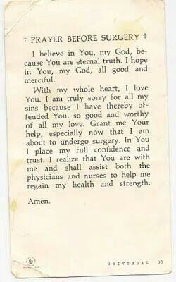 Prayer before surgerySurgery Prayer