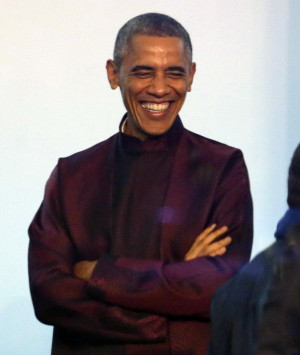 Reuters U.S. President Barack Obama, in a traditional Chinese outfit ...