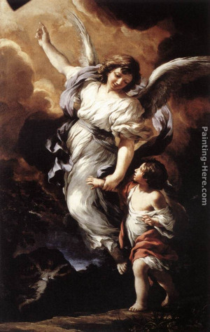 Pietro da Cortona - Pietro da Cortona The Guardian Angel Painting