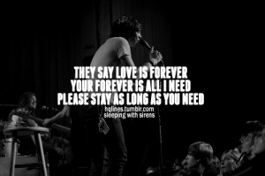 hqlines, life, love, quotes, sayings, sleeping with sirens
