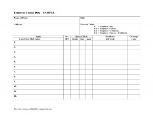 Employee Census Template Form