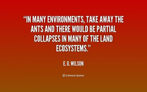 In many environments, take away the ants and there would be partial ...