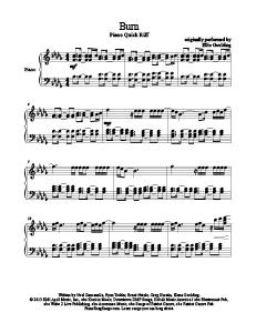 Burn - Ellie Goulding. Download free sheet music for over 200 hit ...