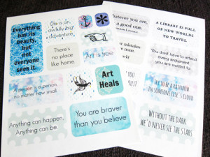 DOWNLOADABLE: Quotes and Art Journal Stickers for Project Life ...