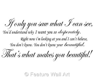 Details about One Direction Your Beautiful Song Lyrics Wall Art Decal ...