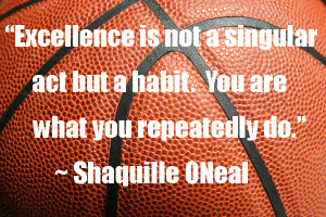 Excellence is not a singular act