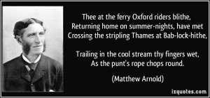 Thee at the ferry Oxford riders blithe, Returning home on summer ...