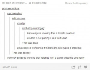 Ketchup is not a smoothie