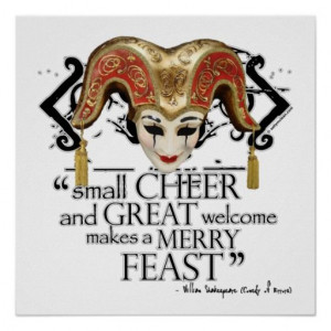 Comedy Of Errors Feast Quote Print
