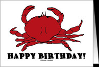 ... about Happy Birthday Red Crab Cancer Astrological Zodiac Sign Card pic