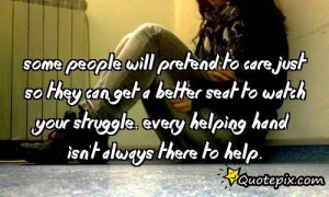 Some People Will Pretend To Care Just So They Can ..