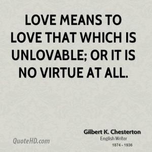 Gilbert K. Chesterton Love Quotes