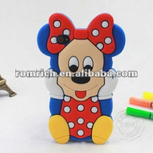 New Cute Mickey Minnie mouse Polka Dot Bow Silicone case for iPhone 5 ...