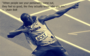 Usain Bolt quote on personality