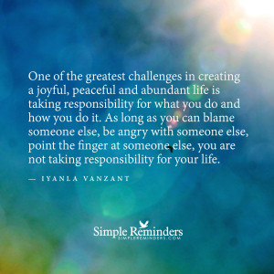Taking responsibility for what you do by Iyanla Vanzant with article ...