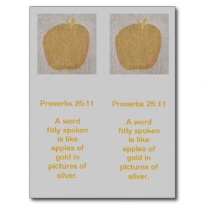 Apples of gold in pictures of silver, bookmarks postcards