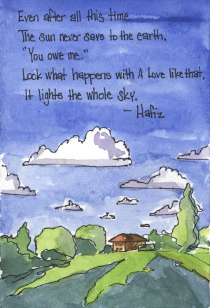on gratitude by hafiz a persian poet born in 1325