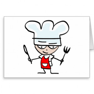 Cooking gifts with funny cartoon - Humorous design Greeting Cards