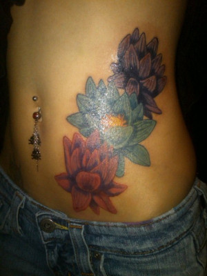 flower side piece tattoos girl Attractive Side Piece Tattoos