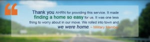 AHRN Quote - Thank you AHRN - Military Members
