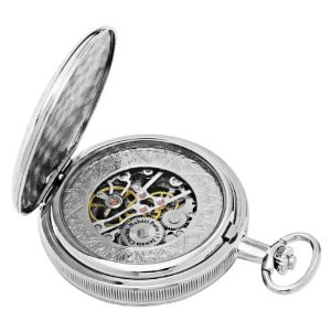 The pocket watch pictured above has perfect surfaces to engrave ...