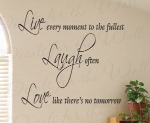 Live Laugh Love Wall Decal Quote