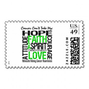 Cancer Can't Take My Hope Collage Kidney Cancer Postage