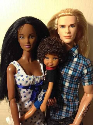 Mixed race Barbie family. So cute! The world is very diverse!