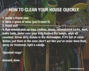 How to clean your house quickly ;D HAH!