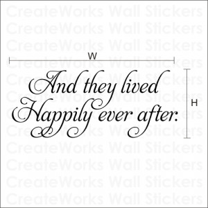 Happily ever after - Wall Sticker Quote - WA291X