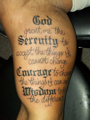 Serenity Prayer Tattoos Designs, Ideas and Meaning