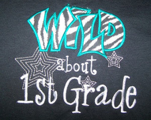 ... 1st Grade Zebra School Shirt Teacher Shirt Wild about First Grade