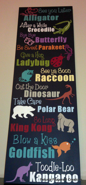 12x36 - See You Later Alligator...Painting. $85.00, via Etsy.