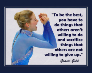 Gracie Gold USA Olym pics Figure Skating Photo Quote Poster Wall Art