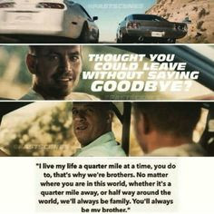 Furious 7 one of my favorite parts omg great tribute to Paul Walker ...