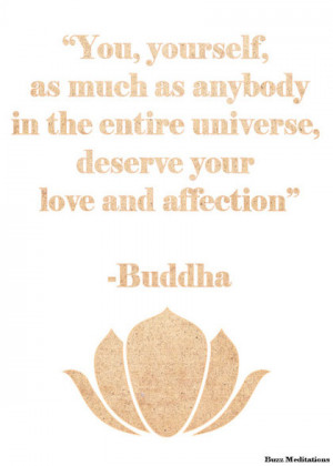 you deserve love and affection buddha picture quote