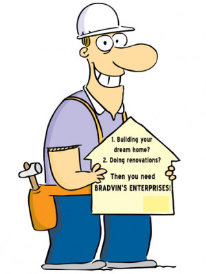 Funny Cartoon Construction Workers