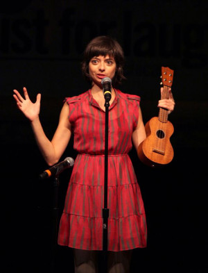 Kate Micucci performs a song during The Not Inappropriate Show, part ...