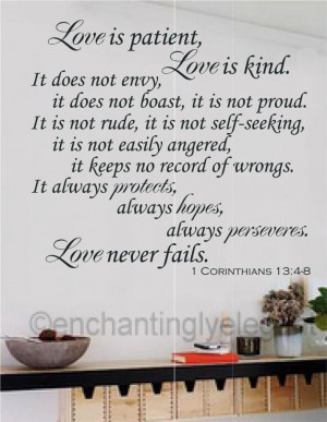 Details about Love Is Patient Love Is Kind Bible Verse Vinyl Decal ...
