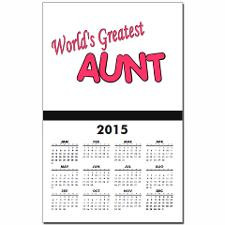 Cute Aunt sayings baby Calendar Print