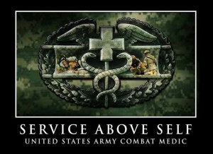 Before you call for mom, you call for him, combat medic