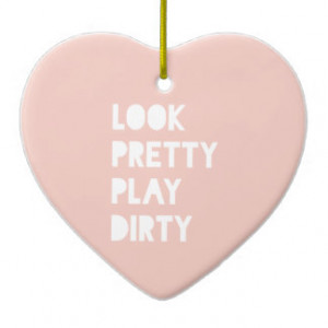 Look Pretty Funny Quotes Blush Pink Double-Sided Heart Ceramic ...