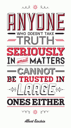 Einstein on trust. The little things that will warn you about the big ...