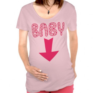Cute Pink Pregnancy Arrow Baby Quote Tee