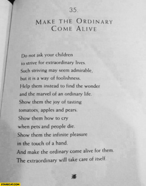Make the ordinary come alive book quote