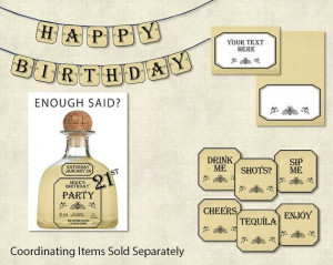 Patron Tequila Printable Party Birthday by Printablefusion on Etsy ...