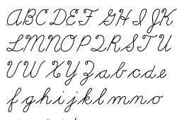 cursive letter fonts 9 250×170