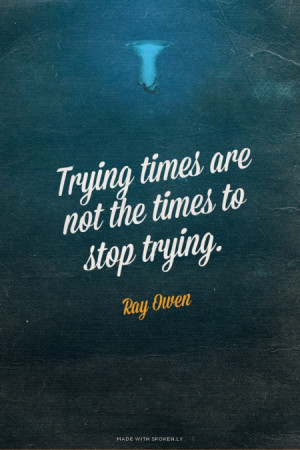 Famous Quotes About Trying Times ~ Trying times are not the times to ...