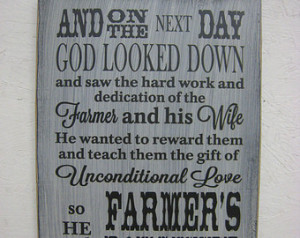 ... made a farmers daughter. Rustic country style sign great farmers sign